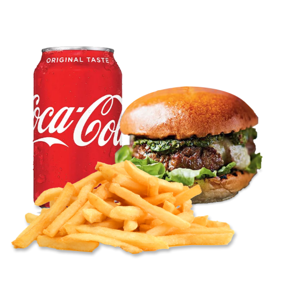 Steak Burger+Chips and Drink Combo