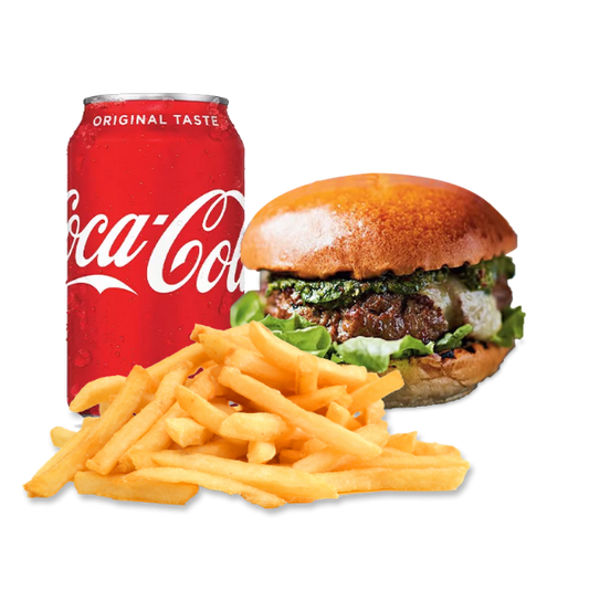 Steak Burger+Chips and Drink Combo