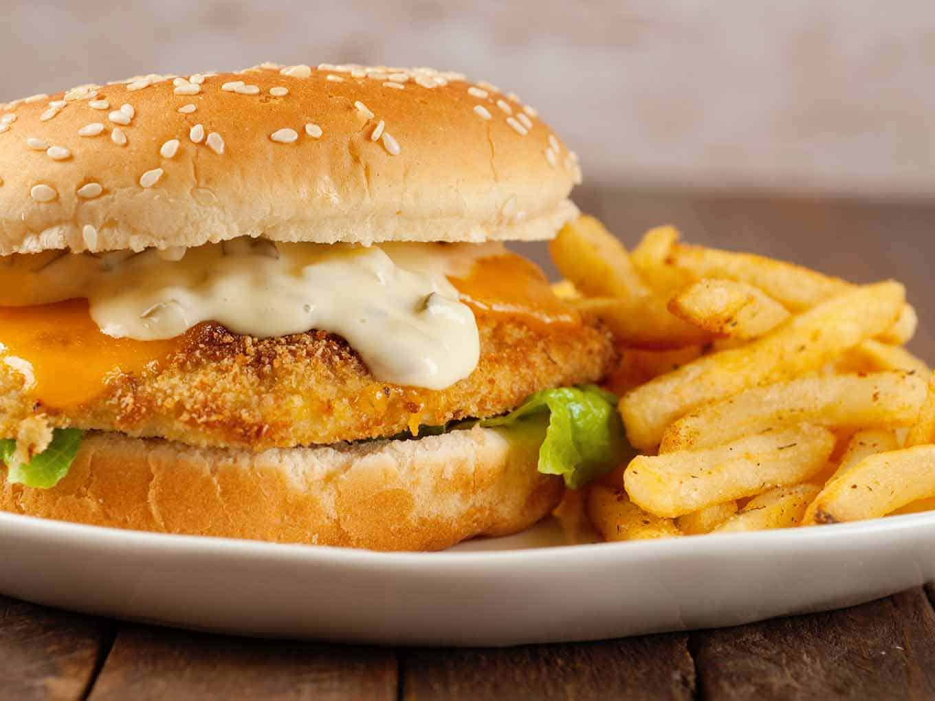 Fish Fillet Burger+Chips and Drink Combo
